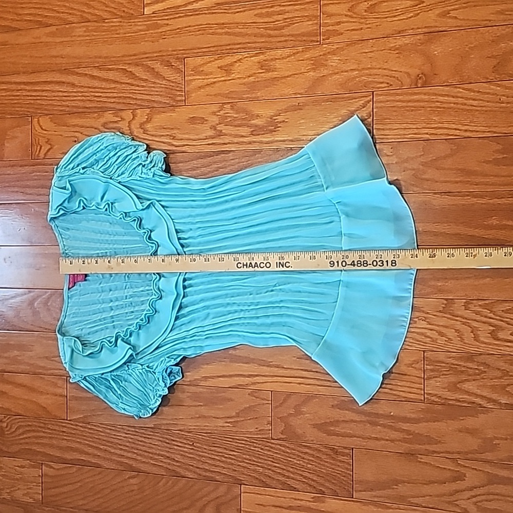 Womens SUNNY LEIGH Shirt. Size M. Color Green. - Picture 4 of 7